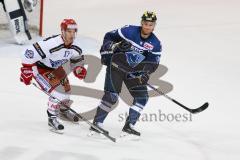 DEL - Eishockey - ERC Ingolstadt - Rapperswil-Jona  Lakers - Testspiel - Saison 2016/2017 - Patrick McNeill (#2 ERCI) - Rizzello Antonio (#17 Rapperswil-Lakers) - Foto: Meyer Jürgen