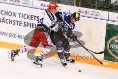 DEL - Eishockey - ERC Ingolstadt - Rapperswil-Jona  Lakers - Testspiel - Saison 2016/2017 - Darryl Boyce (#10 ERCI)  - Zanzi Gianluca (#34 Rapperswil-Lakers) - Foto: Meyer Jürgen