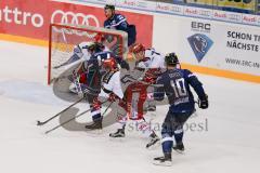 DEL - Eishockey - ERC Ingolstadt - Rapperswil-Jona  Lakers - Testspiel - Saison 2016/2017 - Jean-Francois Jacques (#44 ERCI) - Tobler Michael (#25 Rapperswil-Lakers) - Darryl Boyce (#10 ERCI)  - Foto: Meyer Jürgen