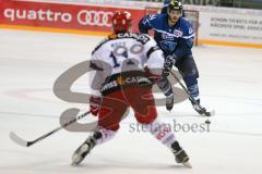 DEL - Eishockey - ERC Ingolstadt - Rapperswil-Jona  Lakers - Testspiel - Saison 2016/2017 - Jean-Francois Jacques (#44 ERCI) - Maier Fabian (#11 Rapperswil-Lakers) - Foto: Meyer Jürgen