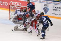 DEL - Eishockey - ERC Ingolstadt - Rapperswil-Jona  Lakers - Testspiel - Saison 2016/2017 - Jean-Francois Jacques (#44 ERCI) - Tobler Michael (#25 Rapperswil-Lakers) - Darryl Boyce (#10 ERCI)  - Foto: Meyer Jürgen