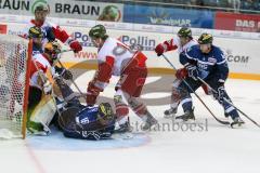 DEL - Eishockey - ERC Ingolstadt - HCB Südtirol Alperia - Saison 2016/2017 - Martin Buchwieser (#16 ERCI) - Smith Jacob Goalkeeper (Bozen)- Thomas Pielmeier (#50 ERCI) - Foto: Meyer Jürgen
