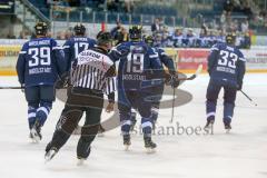 DEL - Eishockey - ERC Ingolstadt - HCB Südtirol Alperia - Saison 2016/2017 - Thomas Greilinger (#39 ERCI) - Danny Irmen (#19 ERCI) - Petr Taticek (#17 ERCI) - Petr Pohl (#33 ERCI) - Foto: Meyer Jürgen