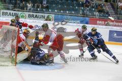 DEL - Eishockey - ERC Ingolstadt - HCB Südtirol Alperia - Saison 2016/2017 - Martin Buchwieser (#16 ERCI) - Smith Jacob Goalkeeper (Bozen)- Thomas Pielmeier (#50 ERCI) - Foto: Meyer Jürgen