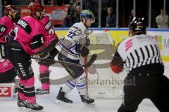 DEL - Eishockey - Kölner Haie - ERC Ingolstadt - Saison 2017/2018 - Kael Mouillierat (#22 ERCI) erziehlt den 0:2 Führungstreffer - jubel - John Laliberte (#15 ERCI) - Justin Peters Torwart (#35 Köln) - Foto: Markus Banai