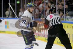 DEL - Eishockey - Kölner Haie - ERC Ingolstadt - Saison 2017/2018 - Kael Mouillierat (#22 ERCI) erziehlt den 0:2 Führungstreffer - jubel - John Laliberte (#15 ERCI) - Justin Peters Torwart (#35 Köln) - Foto: Markus Banai