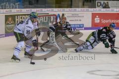 DEL - Eishockey - ERC Ingolstadt - Augsburger Panther - Saison 2017/2018 - Thomas Greilinger (#39 ERCI) - Jonathan Boutin Torwart (#35 AEV) - Foto: Meyer Jürgen