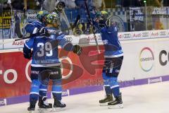 DEL - Eishockey - ERC Ingolstadt - Iserlohn Roosters - Tor Brandon Buck (ERC 9) Tor Jubel von Jacob Berglund (ERC 12) Thomas Greilinger (ERC 39)