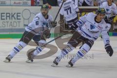 DEL - Eishockey - ERC Ingolstadt - Augsburger Panther - Saison 2017/2018 - Brett Olson (#16 ERCI) - Mike Collins (#13 ERCI) - Foto: Meyer Jürgen