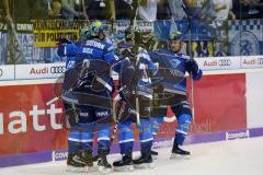 DEL - Eishockey - ERC Ingolstadt - Iserlohn Roosters - Tor Brandon Buck (ERC 9) Tor Jubel von Jacob Berglund (ERC 12) Thomas Greilinger (ERC 39)