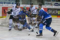 DEL - Eishockey - ERC Ingolstadt - Nürnberg Ice Tigers - Saison 2017/2018 - John Laliberte (#15 ERCI) - Patrick Köppchen (#5 Nürnberg) Brett Olson (#16 ERCI) - Niklas Treutle Torwart (#31 Nürnberg) - Foto: Meyer Jürgen