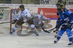 DEL - Eishockey - ERC Ingolstadt - Nürnberg Ice Tigers - Saison 2017/2018 - Der 1:0 Führungstreffer durch Thomas Greilinger (#39 ERCI) - jubel - Niklas Treutle Torwart (#31 Nürnberg) - Milan Jurcina (#68 Nürnberg) - Brett Olson (#16 ERCI) - Foto: Meyer Jü