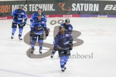 DEL - Eishockey - ERC Ingolstadt - Eisbären Berlin - Saison 2017/2018 - Thomas Greilinger (#39 ERCI) mit dem 1:0 Führungstreffer - Marvin Cüpper Torwart (#39 Berlin) - Danny Richmond (#9 Berlin) - jubel - Foto: Meyer Jürgen