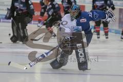 DEL - Eishockey - ERC Ingolstadt - Kölner Haie - Jochen Reimer (#32Torwart ERCI) beim warm machen - einlaufen -Saison 2017/2018 - Foto: Meyer Jürgen