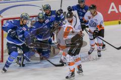 DEL - Eishockey - ERC Ingolstadt - Grizzlys Wolfsburg - Saison 2017/2018 - Timo Pielmeier (#51Torwart ERCI) - Greg Mauldin (#20 ERCI) - John Laliberte (#15 ERCI) - Benedikt Kohl (#34 ERCI) - Foto: Meyer Jürgen