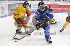 DEL - Eishockey - ERC Ingolstadt - Düsseldorfer EG - Saison 2017/2018 - David Elsner (#61 ERCI) - Marco Nowak (#8 Düsseldorf) - Foto: Meyer Jürgen