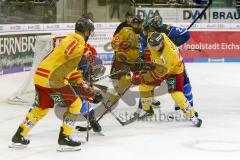 DEL - Eishockey - ERC Ingolstadt - Düsseldorfer EG - Saison 2017/2018 - Kael Mouillierat (#22 ERCI) - #Laurin Braun (#91 ERCI) - Greg Mauldin (#20 ERCI) - Foto: Meyer Jürgen