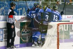 DEL - Eishockey - ERC Ingolstadt - Grizzlys Wolfsburg - Saison 2017/2018 - Tor zur 2:0 Führung durch Brandon Buck (#9 ERCI) - Matt Pelech (#23 ERCI) - jubel - Mike Collins (#13 ERCI) - Foto: Meyer Jürgen