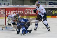 DEL - Eishockey - ERC Ingolstadt - EHC Red Bull München - Saison 2017/2018 - Kael Mouillierat (#22 ERCI) - Danny aus den Birken Torwart (#33 München) - Foto: Meyer Jürgen