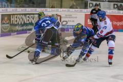 DEL - Eishockey - Playoffs - Spiel 1 - Viertelfinale - ERC Ingolstadt - Adler Mannheim - Saison 2017/2018 - Sean Sullivan (#37 ERCI) - Denis Endras Torwart (#44 Mannheim) - #Laurin Braun (#91 ERCI) - Carlo Colaiacovo (#8 Mannheim) - Foto: Meyer Jürgen