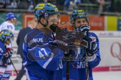 DEL - Eishockey - Playoff - Viertelfinale -  Spiel 5 - ERC Ingolstadt - Adler Mannheim - Saison 2017/2018 - Enttäuschte Gesichter nach der Niederlage - Joachim Ramoser (#47 ERCI) - Dennis Swinnen (#77 ERCI) - Foto: Meyer Jürgen