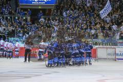 DEL - Eishockey - Playoff - Viertelfinale -  Spiel3 - ERC Ingolstadt - Adler Mannheim - Saison 2017/2018 - Die Mannschaft stürmt das Eis nach dem Treffer - jubel - Foto: Meyer Jürgen