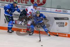 DEL - Eishockey - Playoff - Viertelfinale -  Spiel3 - ERC Ingolstadt - Adler Mannheim - Saison 2017/2018 - Laurin Braun (#91 ERCI) - Benedikt Schopper (#11 ERCI) - Foto: Meyer Jürgen