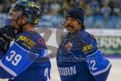 DEL - Eishockey - Playoff - Viertelfinale -  Spiel 5 - ERC Ingolstadt - Adler Mannheim - Saison 2017/2018 - Enttäuschte Gesichter nach der Niederlage - Thomas Greilinger (#39 ERCI) - Jochen Reimer (#32Torwart ERCI) - Foto: Meyer Jürgen