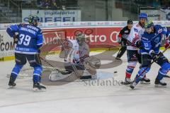 DEL - Eishockey - Playoff - Viertelfinale -  Spiel 5 - ERC Ingolstadt - Adler Mannheim - Saison 2017/2018 - David Elsner (#61 ERCI) - Denis Endras Torwart (#44 Mannheim) - Thomas Greilinger (#39 ERCI) - Foto: Meyer Jürgen