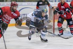 DEL - Eishockey - ERC Ingolstadt - Kölner Haie - Testspiel - Saison 2017/2018 - Christoph Kiefersauer (#21 ERCI) - Ben Hanowski(#86 Köln) - Foto: Meyer Jürgen