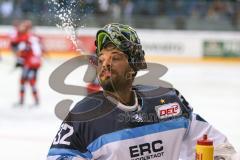 DEL - Eishockey - ERC Ingolstadt - Kölner Haie - Testspiel - Saison 2017/2018 - Jochen Reimer (#32Torwart ERCI) beim warm machen - Foto: Meyer Jürgen