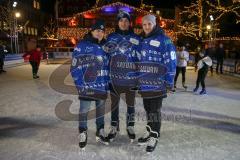 DEL - Eishockey - Saison 2018/2019 - ERC Ingolstadt - Eisarena am Schloß - Tyler Kelleher (#19 ERCI) - Mike Collins (#13 ERCI) - Laurin Braun (#91 ERCI) - Foto: Meyer Jürgen