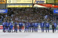 DEL - Eishockey - Saison 2018/2019 - ERC Ingolstadt - Augsburger Panther - Die Mannschaft bedankt sich bei den Fans - jubel - Foto: Meyer Jürgen