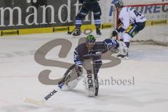 DEL - Eishockey - Saison 2018/2019 - ERC Ingolstadt - Eisbären Berlin - Jochen Reimer (#32Torwart ERCI) verlässt das Tor - Foto: Meyer Jürgen