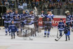 DEL - Eishockey - Saison 2018/2019 - ERC Ingolstadt - Iserlohn Roosters - Die Mannschaft bedankt sich bei den Fans - jubel - Foto: Meyer Jürgen