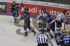 DEL - Eishockey - Saison 2018/2019 - ERC Ingolstadt - Kölner Haie - Gustaf Wesslau Torwart (#29 Köln) - äe40# - Benedikt Kohl (#34 ERCI) mit dem 1:0 Führungstreffer - jubel - Foto: Meyer Jürgen