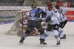 DEL - Eishockey - Saison 2018/2019 - ERC Ingolstadt - Kölner Haie - Garbutt Ryan (#28 ERCI) schiesst den 1:0 Führungstreffer - Gustaf Wesslau Torwart (#29 Köln) - jubel -  Colby Genoway (#59 Köln) - Foto: Meyer Jürgen