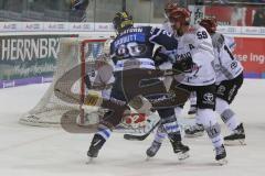 DEL - Eishockey - Saison 2018/2019 - ERC Ingolstadt - Kölner Haie - Garbutt Ryan (#28 ERCI) schiesst den 1:0 Führungstreffer - Gustaf Wesslau Torwart (#29 Köln) - jubel -  Colby Genoway (#59 Köln) - Foto: Meyer Jürgen