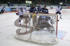 DEL - Eishockey - Saison 2018/2019 - ERC Ingolstadt - Adler Mannheim - Der 0:2 Treffer von Luke Adam (#90 Mannheim) - Jochen Reimer (#32Torwart ERCI) - jubel - Foto: Meyer Jürgen