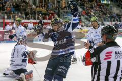 DEL - Eishockey - Saison 2018/2019 - ERC Ingolstadt - Iserlohn Roosters - Patrick Cannone (#12 ERCI) mit dem 2:0 Führungstreffer - jubel - Sebastian Dahm Torwart (#31 Iserlohn) - Foto: Meyer Jürgen