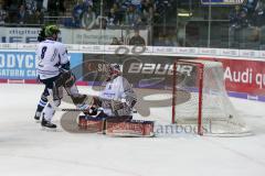 DEL - Eishockey - Saison 2018/2019 - ERC Ingolstadt - Iserlohn Roosters - Thomas Greilinger (#39 ERCI) mit dem 1:0 Führungstreffer - Sebastian Dahm Torwart (#31 Iserlohn) -  jubel - Foto: Meyer Jürgen