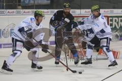 DEL - Eishockey - Saison 2018/2019 - ERC Ingolstadt - Iserlohn Roosters - Jerry D´Àmigo (#9 ERCI) - Niko Hovinen Torwart (#32 Iserlohn) - Foto: Meyer Jürgen