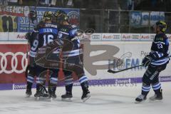 DEL - Eishockey - Saison 2018/2019 - ERC Ingolstadt - Krefeld Pinguine - Der 2:0 Führungstreffer durch Darin Olver (#40 ERCI) - Dimitri Pätzold Torwart (#32 Krefeld) - jubel - Foto: Meyer Jürgen