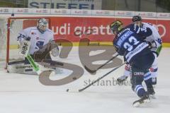 DEL - Eishockey - Saison 2018/2019 - ERC Ingolstadt - Straubing Tigers - Zatkoff Jeffrey Torwart (#37 Straubing) - Tim Wohlgemuth (#33 ERCI) - Foto: Meyer Jürgen