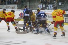 DEL - Eishockey - Saison 2018/2019 - ERC Ingolstadt - Düsseldorfer EG - Petr Taticek (#17 ERCI) - Darin Olver (#40 ERCI) - Patrick Köppchen (#55 Düsseldorf) - Fredrik Pettersson Wentzel Torwart(#53 Düsseldorf) - Foto: Meyer Jürgen