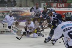 DEL - Eishockey - Saison 2018/2019 - ERC Ingolstadt - Eisbären Berlin - Mike Collins (#13 ERCI) - Kevin Poulin Torwart (#40 Berlin) - Jonas Müller (#18 Berlin) - Foto: Meyer Jürgen