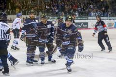 DEL - Eishockey - ERC Ingolstadt - Adler Mannheim - Tor 3:2 durch Ville Kaistinen (ERC 10) mit Thomas Greilinger (ERC 39) Ryan Garbutt (ERC 28)