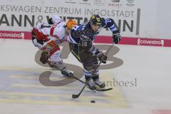 DEL - Eishockey - Saison 2018/2019 - ERC Ingolstadt - Fischtown Pinguins - Brett Olson (#16 ERCI) - Miha Verlic (#91 Bremerhaven) - Foto: Meyer Jürgen