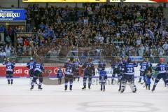 DEL - Eishockey - Saison 2018/2019 - ERC Ingolstadt - Iserlohn Roosters - Die Mannschaft bedankt sich bei den Fans - jubel - Foto: Meyer Jürgen