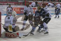 DEL - Eishockey - Saison 2018/2019 - ERC Ingolstadt - Kölner Haie - Gustaf Wesslau Torwart (#29 Köln) - David Elsner (#61 ERCI) - Foto: Meyer Jürgen